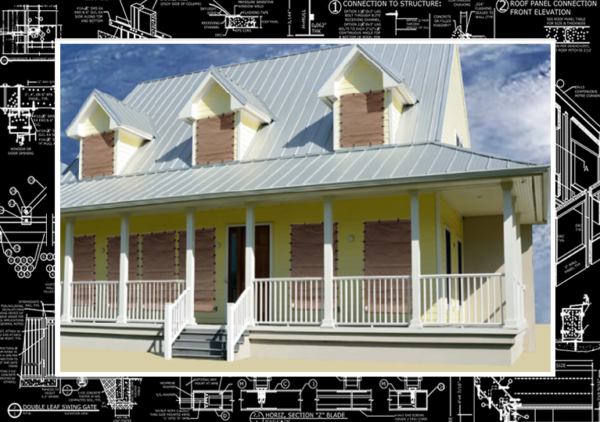 Image of Hurricane Fabric on a House