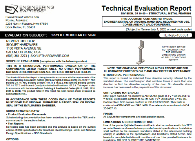 Skylift Hardware: Modular System Technical Evaluation Report