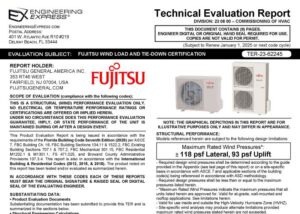 Fujitsu: Wind Load and Tie-Down Certification