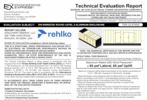 Rehlko: 300-500REZXD Sound Level 2 And 3 Aluminum Enclosures Technical Evaluation Report