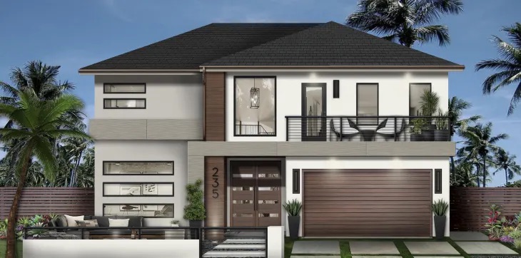 engineering plans build a house rendering