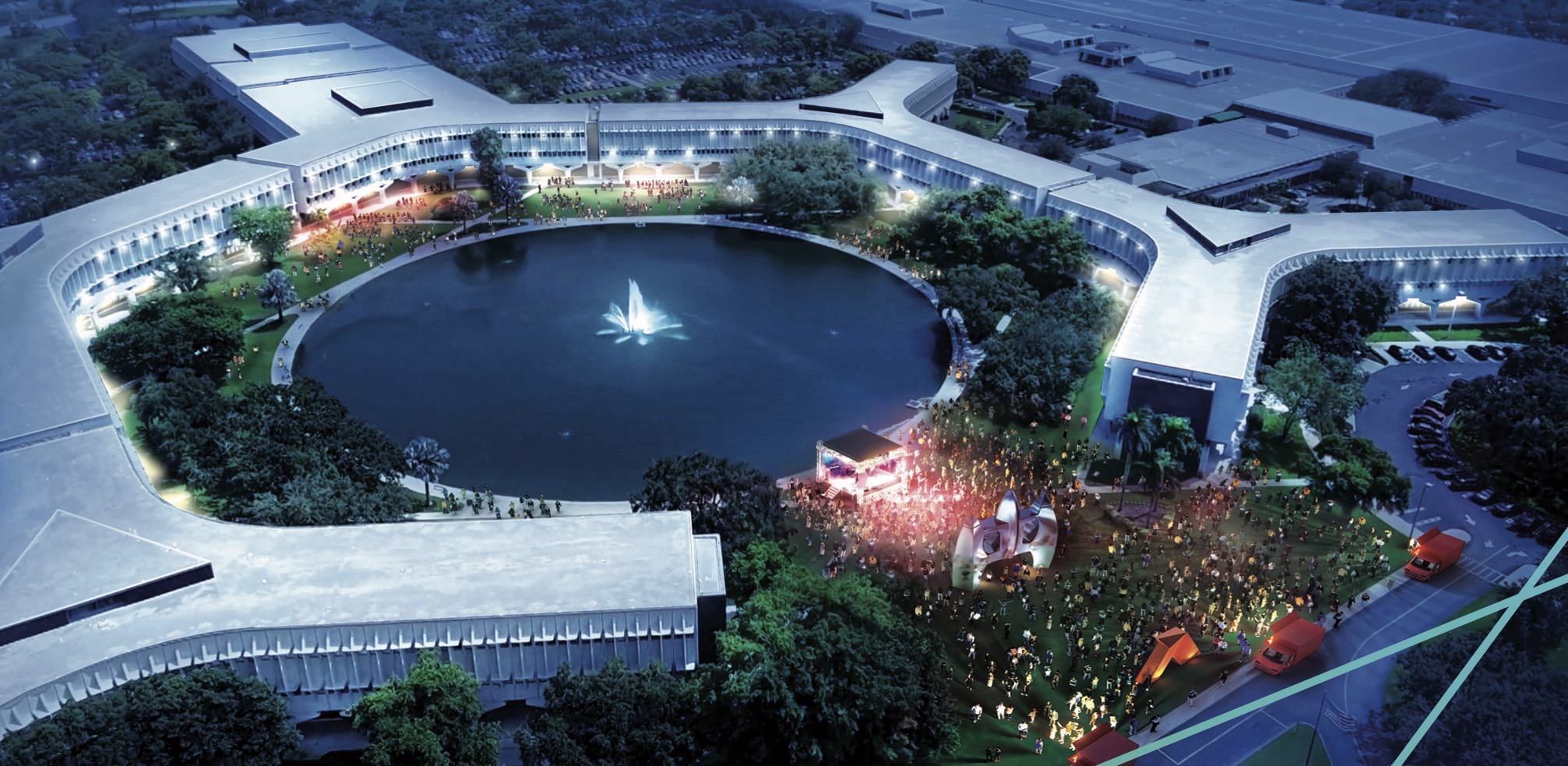 Boca Raton Innovation Campus At night engineering express