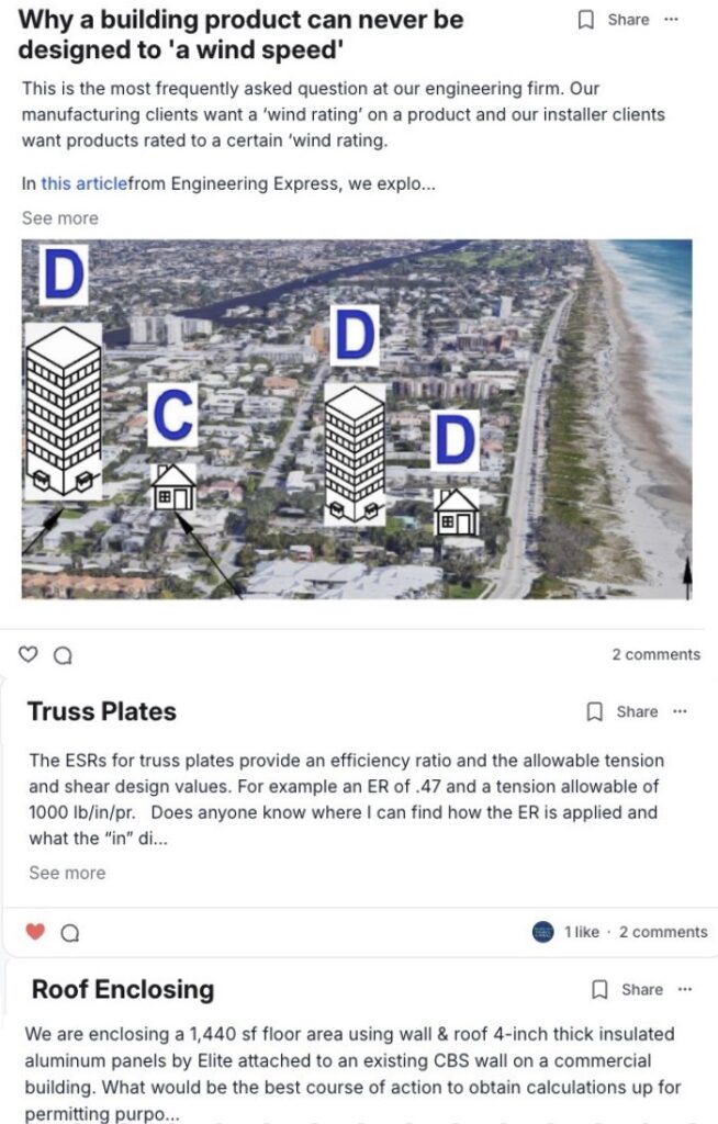 Building Products Circle Sample Posts
