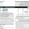 American Standard: Precedent D Cabinet Units Technical Evaluation Report