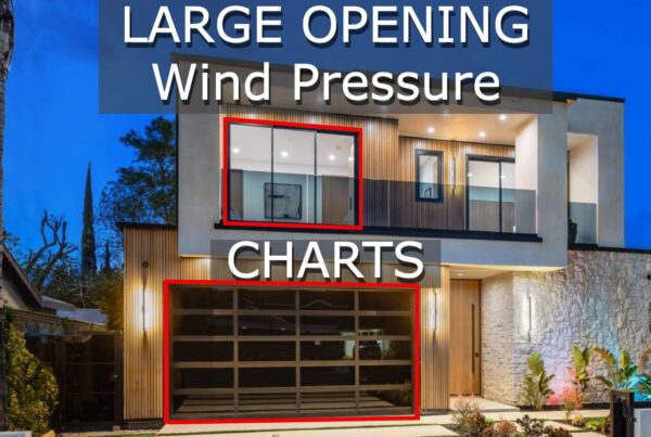 Large opening - garage wind pressure charts