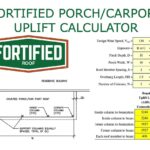 Fortified patio column uplift calculator