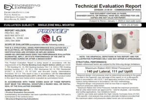 LG: Single Zone Wall Mounted Units Technical Evaluation Report