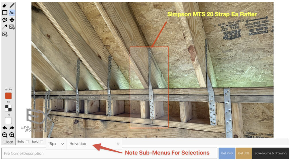 Engineering Express Draw Tool With Image Example