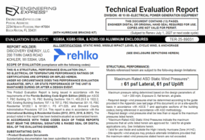Rehlko: KG80-150A, KD80-130 Enclosures Technical Evaluation