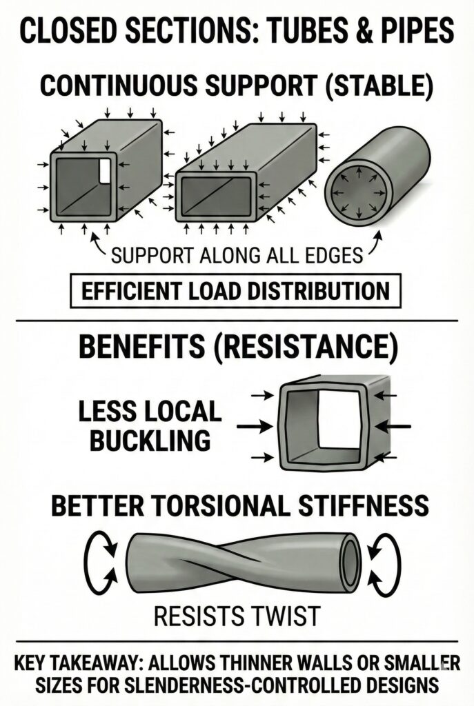 Slenderness Closed Sections