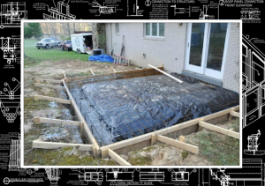 Sunroom – Patio – Canopy – Pergola Shed Concrete Footing Foundation Slab Generic Plan